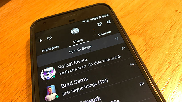 Skype has a new update with support for group call scheduling and dark background Picture 3