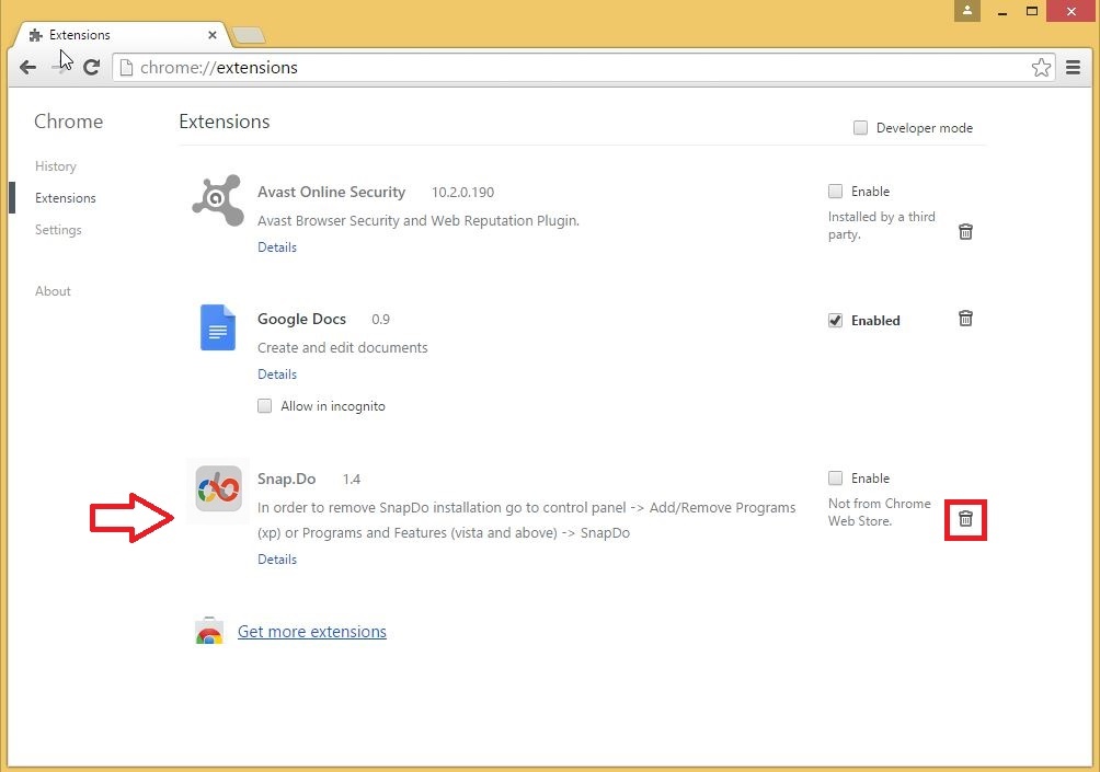 Snap.do removal guide on Chrome, Firefox and Internet Explorer Picture 4
