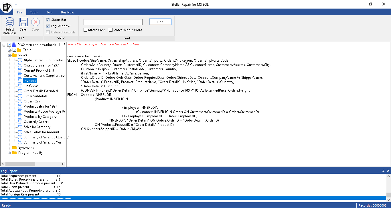 Picture 12 of Software Review - Stellar Repair for MS SQL