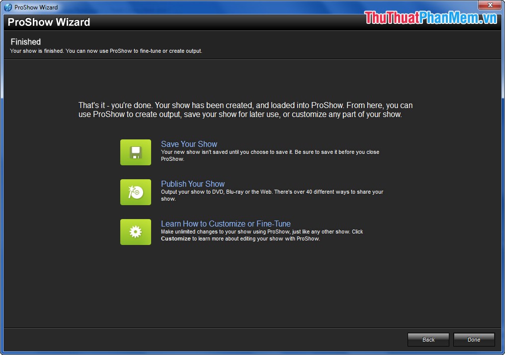 Software to create photo slideshows (Create photo slideshow) Proshow Producer Picture 11