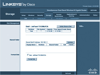 Solution to store over the network from the router Picture 1