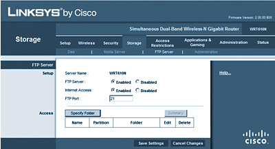 Solution to store over the network from the router Picture 2