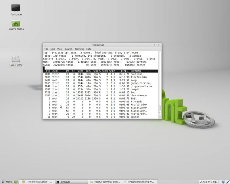 Some basic Terminal commands in Linux Mint 11 Picture 1