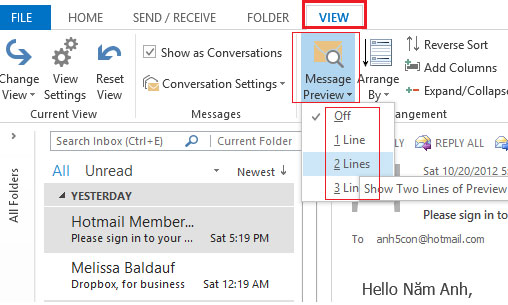 Some tips for Outlook 2013 Picture 6