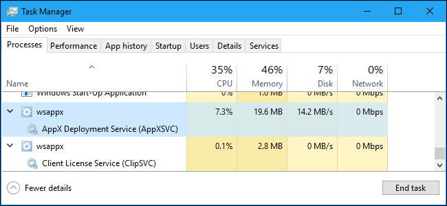 Something about Wsappx in Windows Picture 1