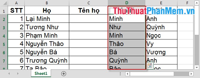 Sort names alphabetically in Excel Picture 10