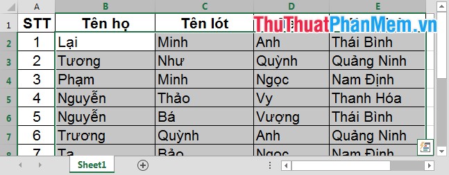 Sort names alphabetically in Excel Picture 14