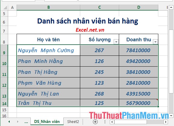 Sort the database in Excel Picture 17