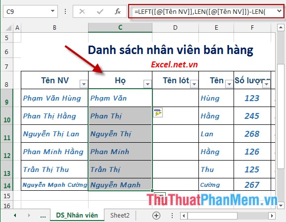 Sort the database in Excel Picture 9