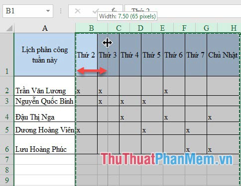 Spacing rows and columns in Excel beautifully Picture 7
