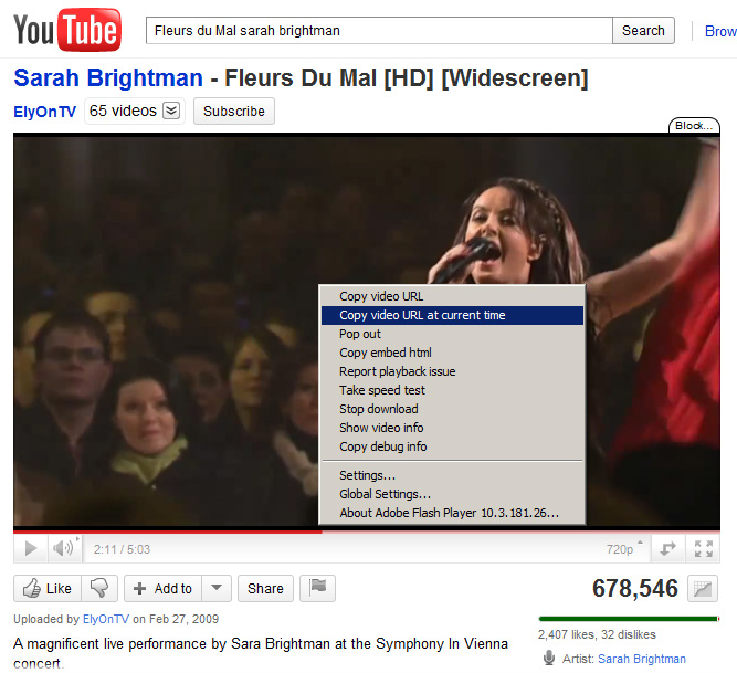 Specify the length of time to share on the YouTube video path Picture 2
