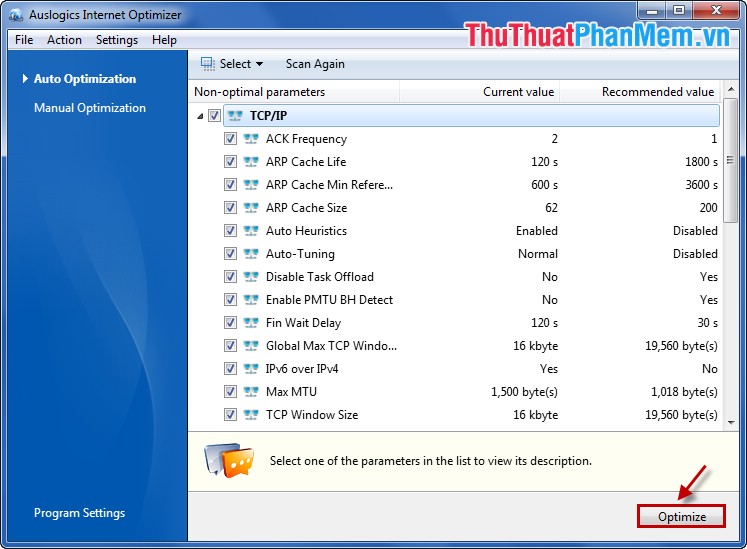 Speed ​​up Internet access with Auslogics Internet Optimizer Picture 12