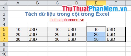 Split data in columns in Excel Picture 7