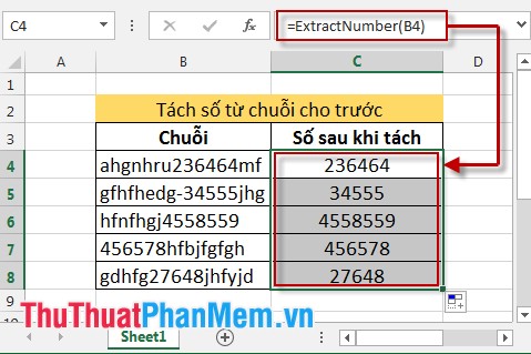 Split numbers from strings in Excel Picture 4