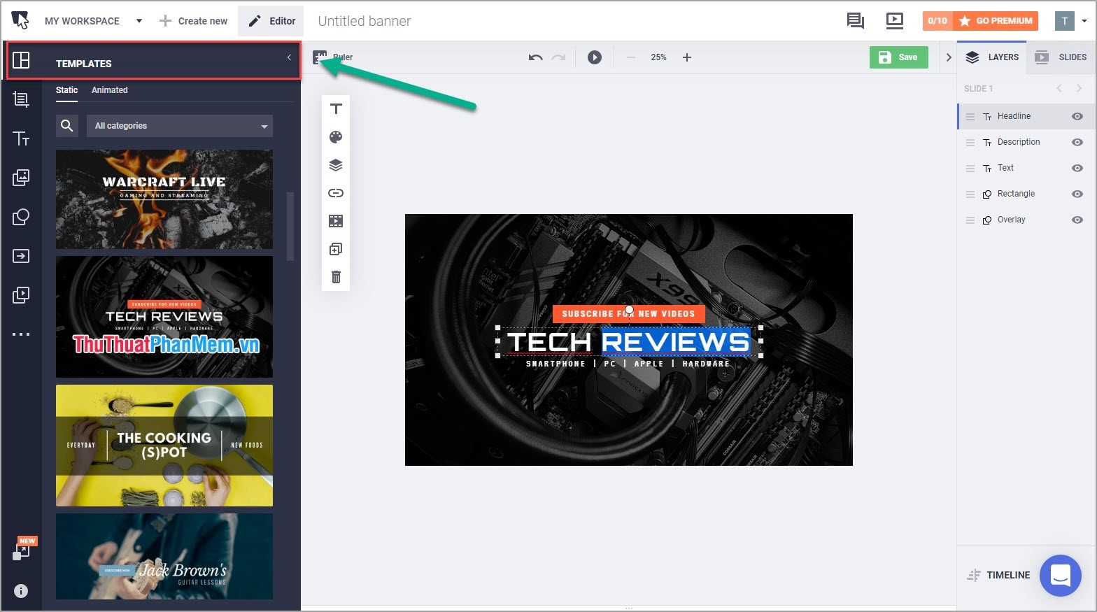 Standard YouTube cover image size & How to create fast and beautiful YouTube cover photos online Picture 5