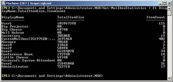 Statistics mailbox in Exchange 2007 Picture 3