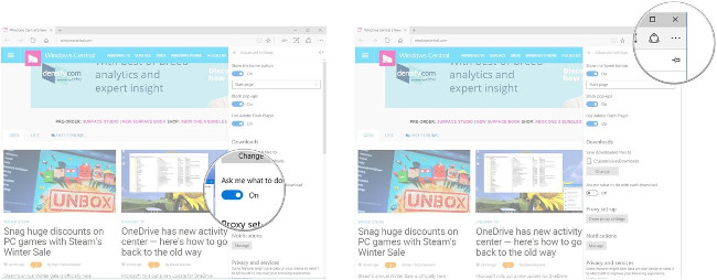 Steps to change Download options on Edge browser Windows 10 Picture 7