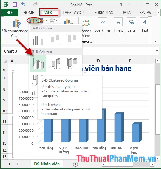 Tạo biểu đồ Excel: Bạn muốn thể hiện số liệu dưới dạng biểu đồ để hiển thị nội dung một cách rõ ràng và dễ hiểu? Hãy trải nghiệm tính năng tạo biểu đồ Excel cực kỳ tiện lợi và đa dạng. Chỉ cần thêm dữ liệu và lựa chọn loại đồ thị phù hợp, bạn sẽ hoàn thành được một biểu đồ chất lượng và chuyên nghiệp.