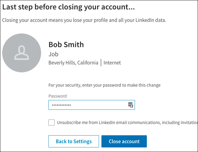 Steps to delete your LinkedIn account Picture 5