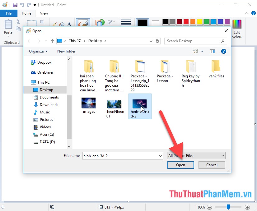 Stitch text into photos with Paint available on Windows Picture 2