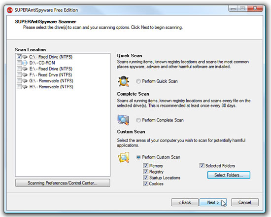 Stubborn Malware Removal with SuperAntiSpyware Picture 5