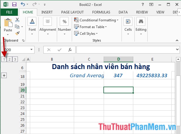 Summary of data in groups in Excel Picture 6