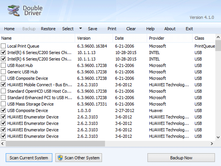 Summary of free driver backup software Picture 2