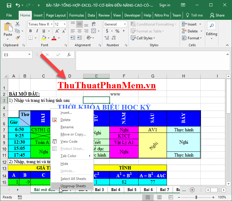 Summary of tips, good Excel tips for accounting people Picture 17