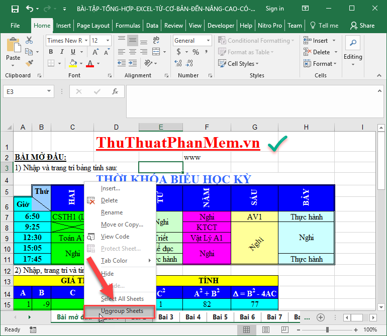 Summary of tips, good Excel tips for accounting people Picture 18