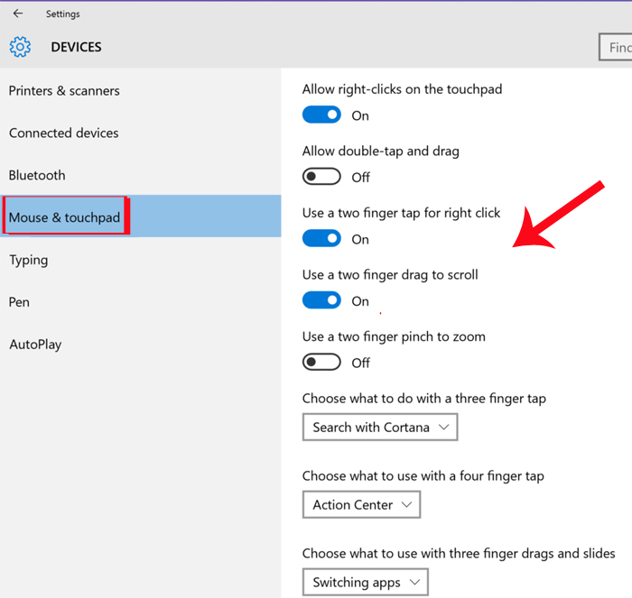 Summary of Touchpad operations on Windows 10 Picture 1