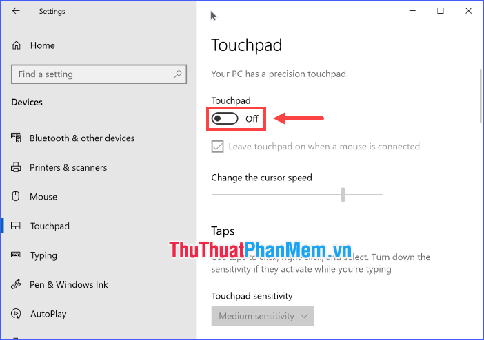 Summary of ways to turn off Touchpad on Laptop Picture 3