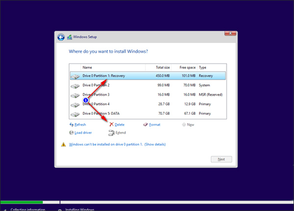 Summary of Win installation errors on the computer Picture 5