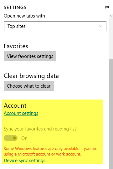 Sync Bookmark and Reading List on Microsoft Edge browser - TipsMake.com