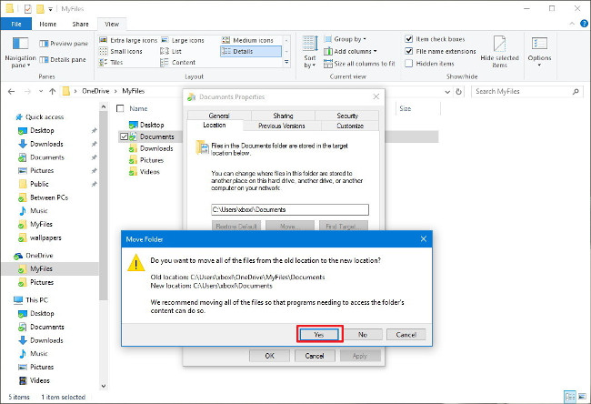 Sync Desktop, Document, ... on Windows 10 with OneDrive Picture 8
