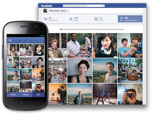 Sync photos on mobile with Facebook account Picture 1
