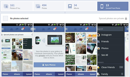 Sync photos on mobile with Facebook account Picture 4