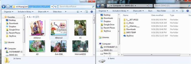 Synchronize the folder on your computer with Google Drive, Skydrive and Dropbox Picture 6