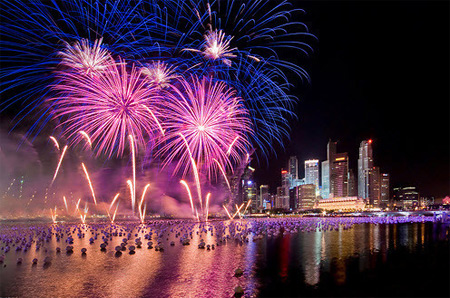 Synthesis of wallpaper, beautiful fireworks photos in the new year Picture 42
