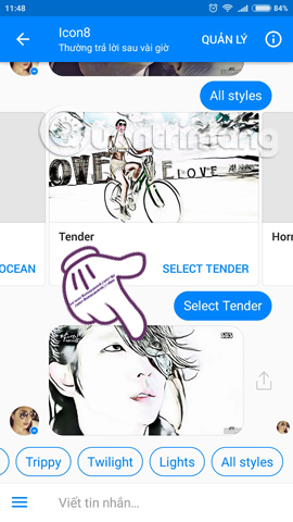 Take a picture of 'selfie' style painting on Facebook Messenger Picture 11