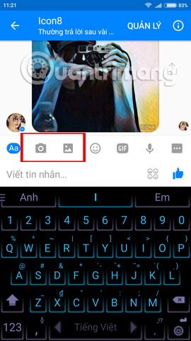 Take a picture of 'selfie' style painting on Facebook Messenger Picture 5