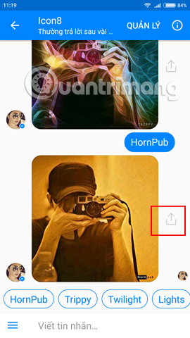 Take a picture of 'selfie' style painting on Facebook Messenger Picture 9