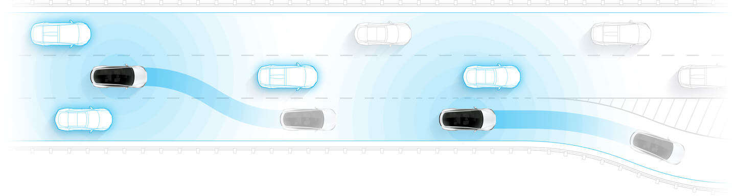 Take a ride on Tesla's self-driving car and watch the self-driving Tesla car video on the real road Picture 2