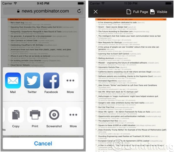 Take photos of websites on Chrome and iOS Picture 2