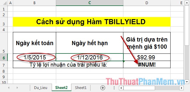TBILLYIELD function - The function calculates the discount rate for a bond in treasury in Excel Picture 4
