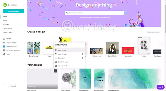 Template usage in Canva Picture 8