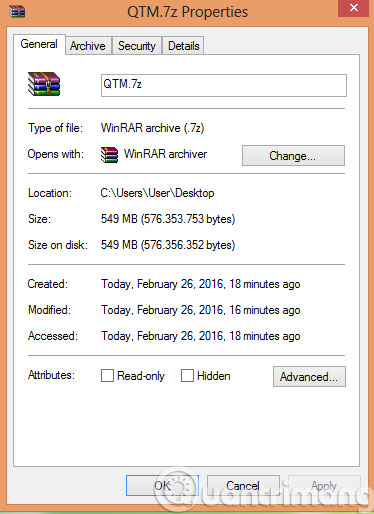 Test evaluation of 2 WinRar and 7Zip compression tools Picture 5