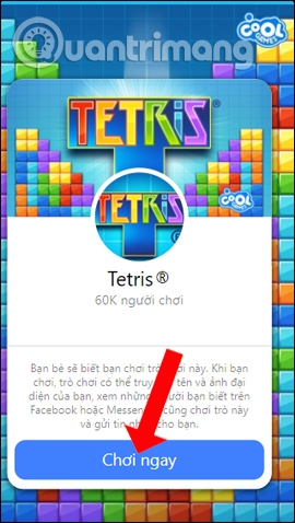 Tetris game on Messenger Picture 1