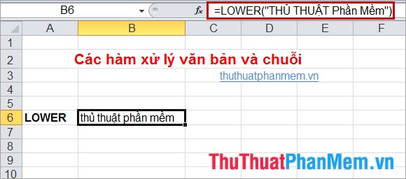 Text and string processing functions in Excel Picture 2