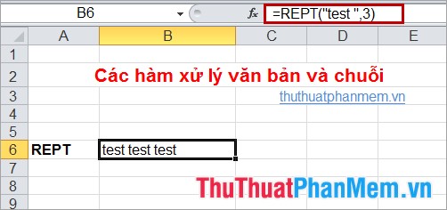 Text and string processing functions in Excel Picture 3