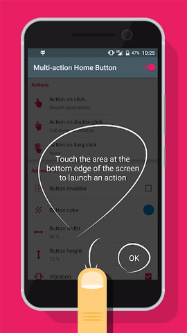 The app replaces Android physical Home button Picture 13